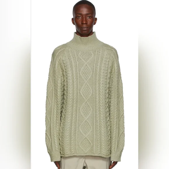 Fear Of God Essentials Cable Knit Turtleneck Sweater